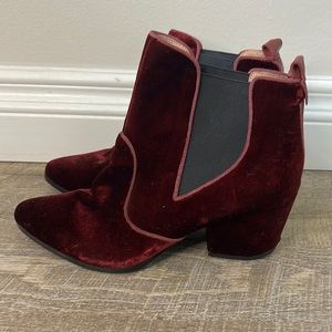 JAGGAR Red Velvet Booties Size 40